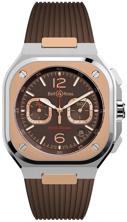 Bell & Ross Urban BR05C-LDA/SRB Yellow gold and Stainless steel Brown