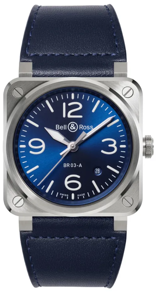 Bell & Ross Instruments BR03A-BLU-ST/SCA Stainless steel Blue