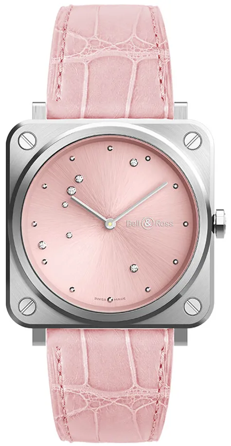 Bell & Ross Instruments BRS-EP-ST/SCR 39mm Stainless steel Pink