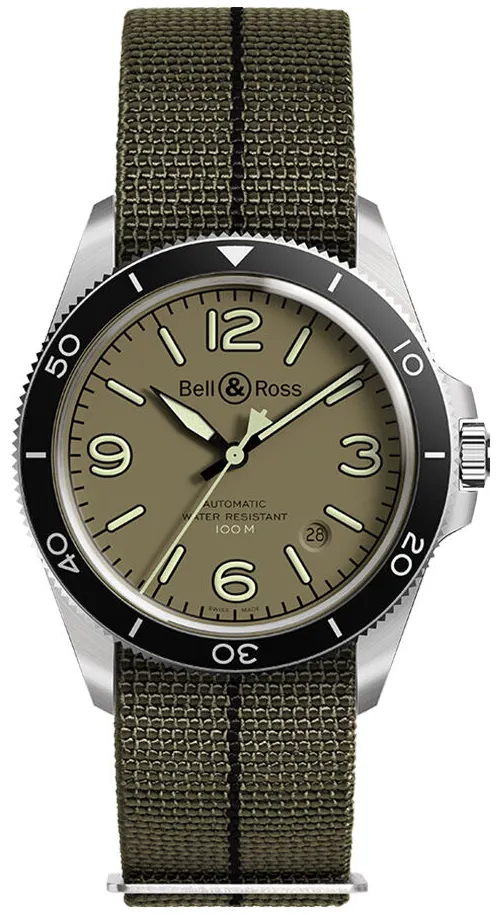 Bell & Ross Vintage BRV292-MKA-ST/SF 41mm Stainless steel Green