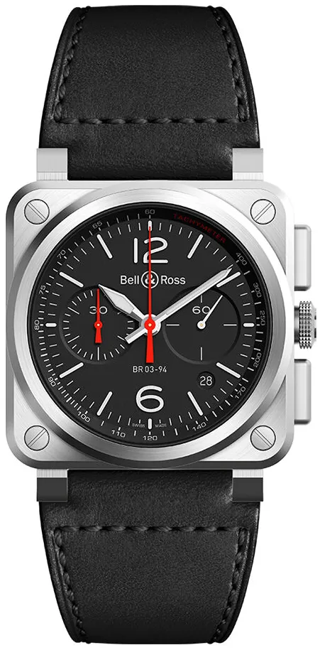 Bell & Ross Instruments BR0394-BLC-ST/SCA Stainless steel Black