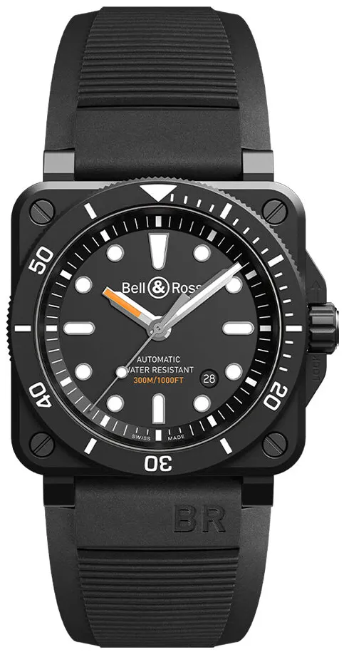 Bell & Ross Instruments BR0392-D-BL-CE/SRB Ceramic and Black DLC Black