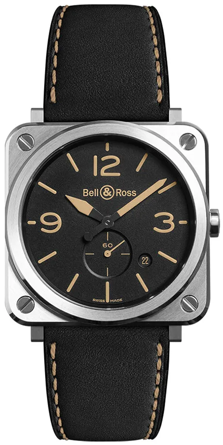 Bell & Ross Instruments BRS-HERI-ST/SCA 39mm Stainless steel Black