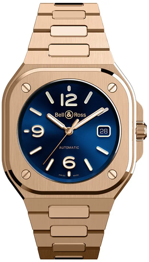 Bell & Ross Urban BR05A-BLU-PG/SPG Rose gold Blue