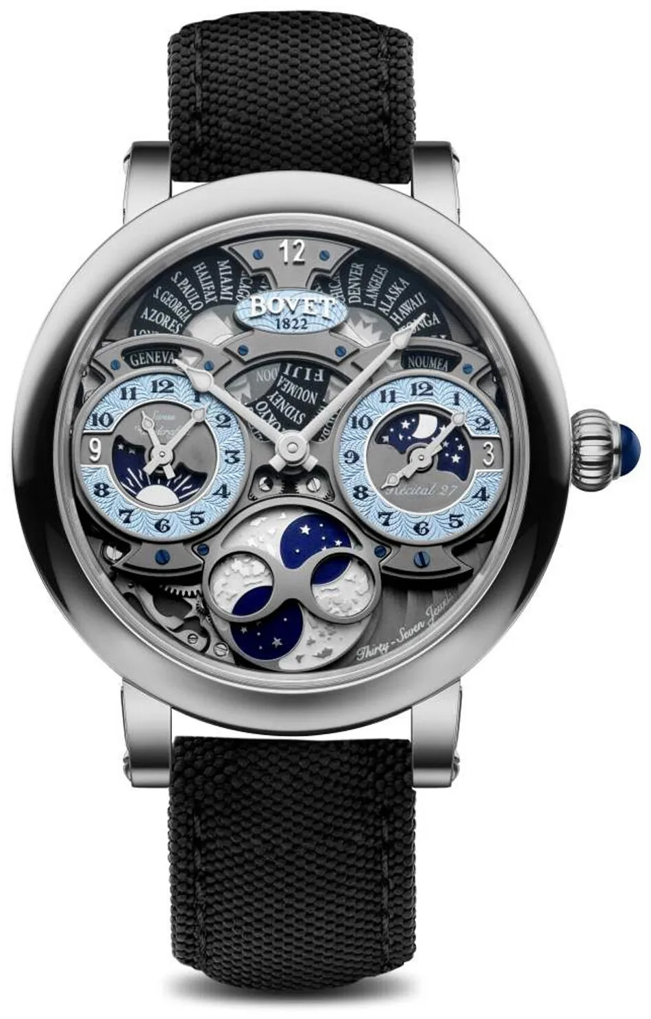 Bovet Dimier R270014 46.5mm Titanium Blue and Gray