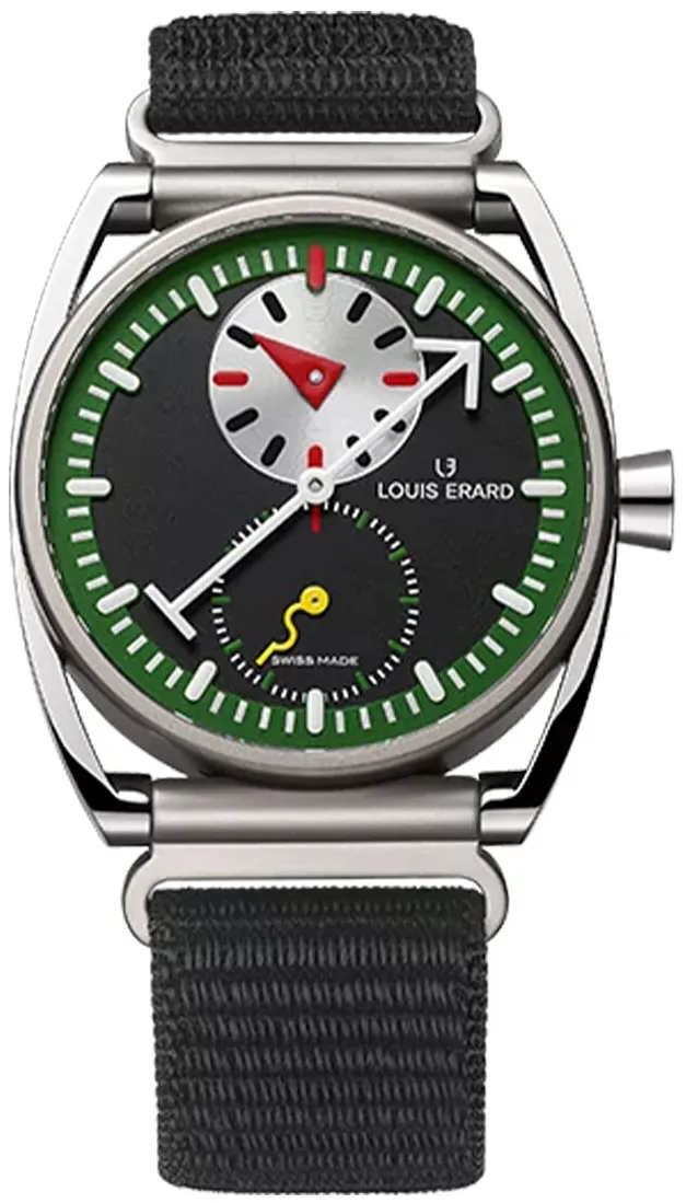 Louis Erard Le Régulateur 85358TT09.BTT82 40mm Titanium Black and Green