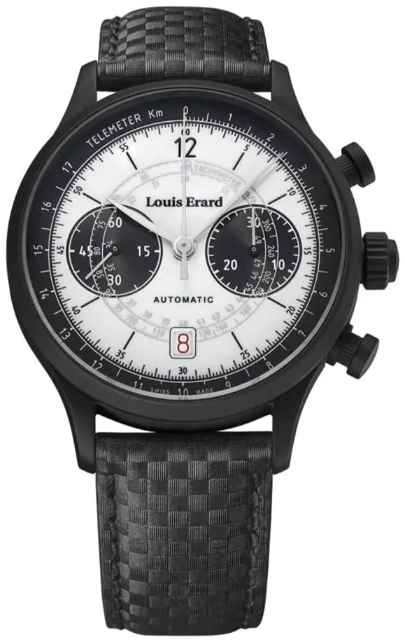 Louis Erard La Sportive 71245NN32.BVA42 42.5mm Stainless steel and Black PVD White