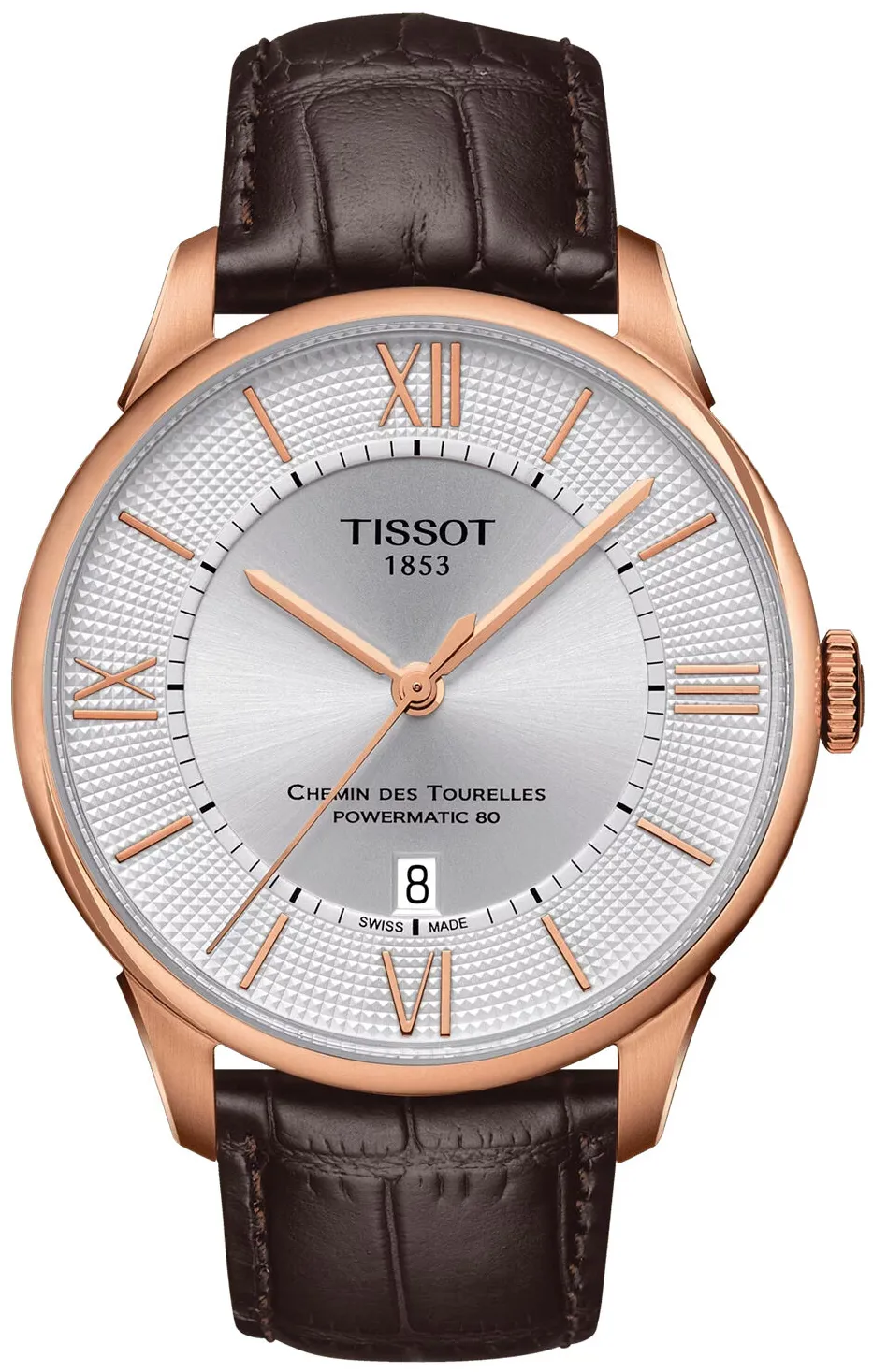 Tissot Chemin Des Tourelles T099.407.36.038.00 42mm Rose gold and Black DLC Silver