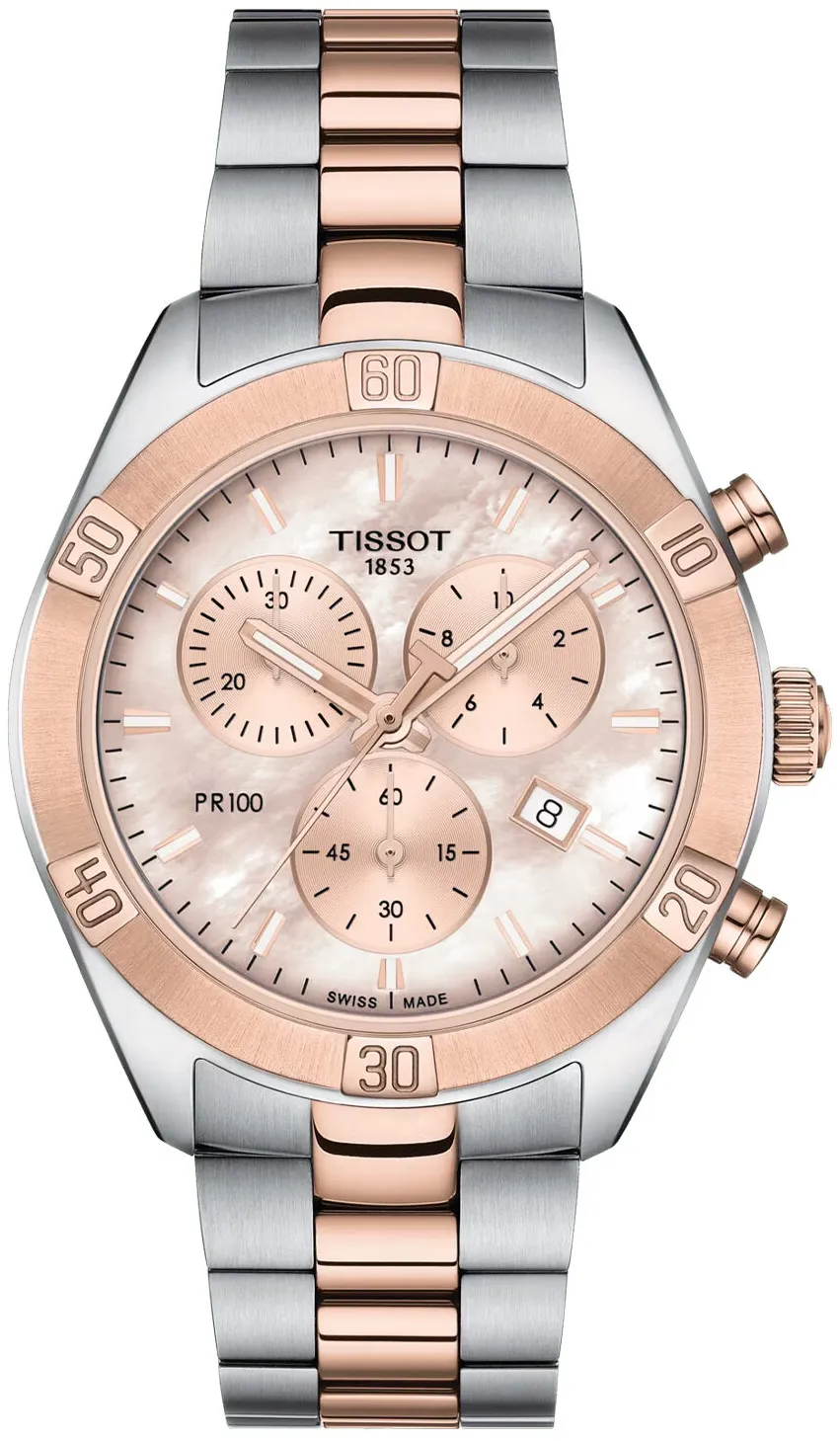 Tissot PR 100 T101.917.22.151.00 38mm Rose gold and Black DLC Pink