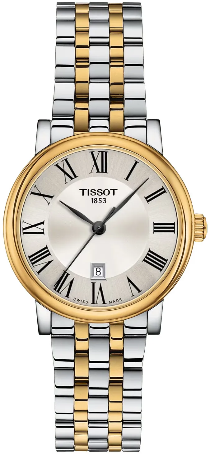 Tissot Carson T1222102203300 30mm Yellow gold and Black DLC Silver