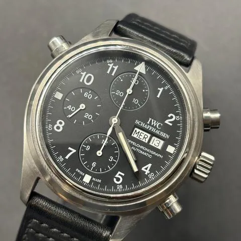 IWC Pilot Double Chronograph IW3713 42mm Stainless steel Black