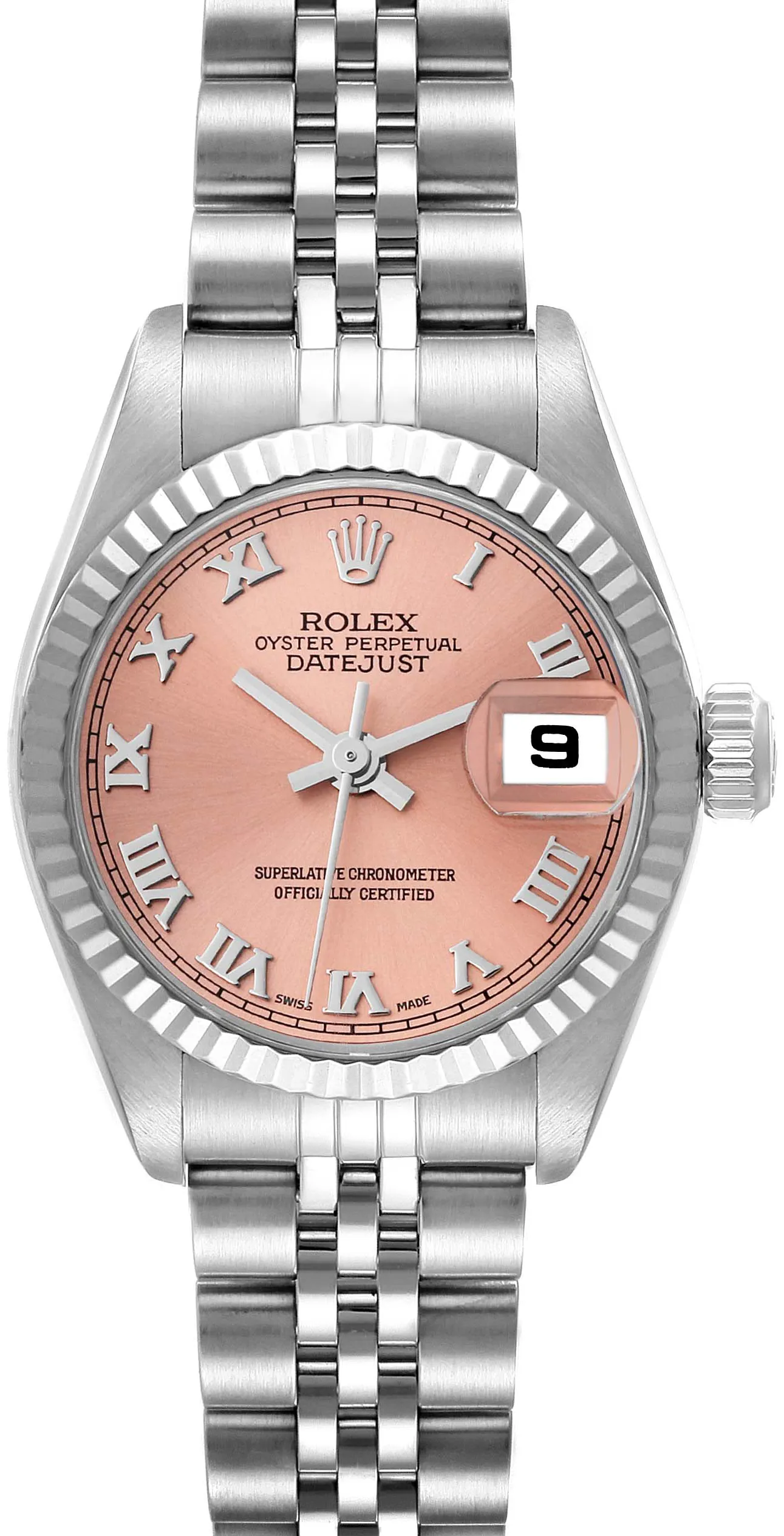 Rolex Lady-Datejust 79174 26mm Stainless steel Salmon