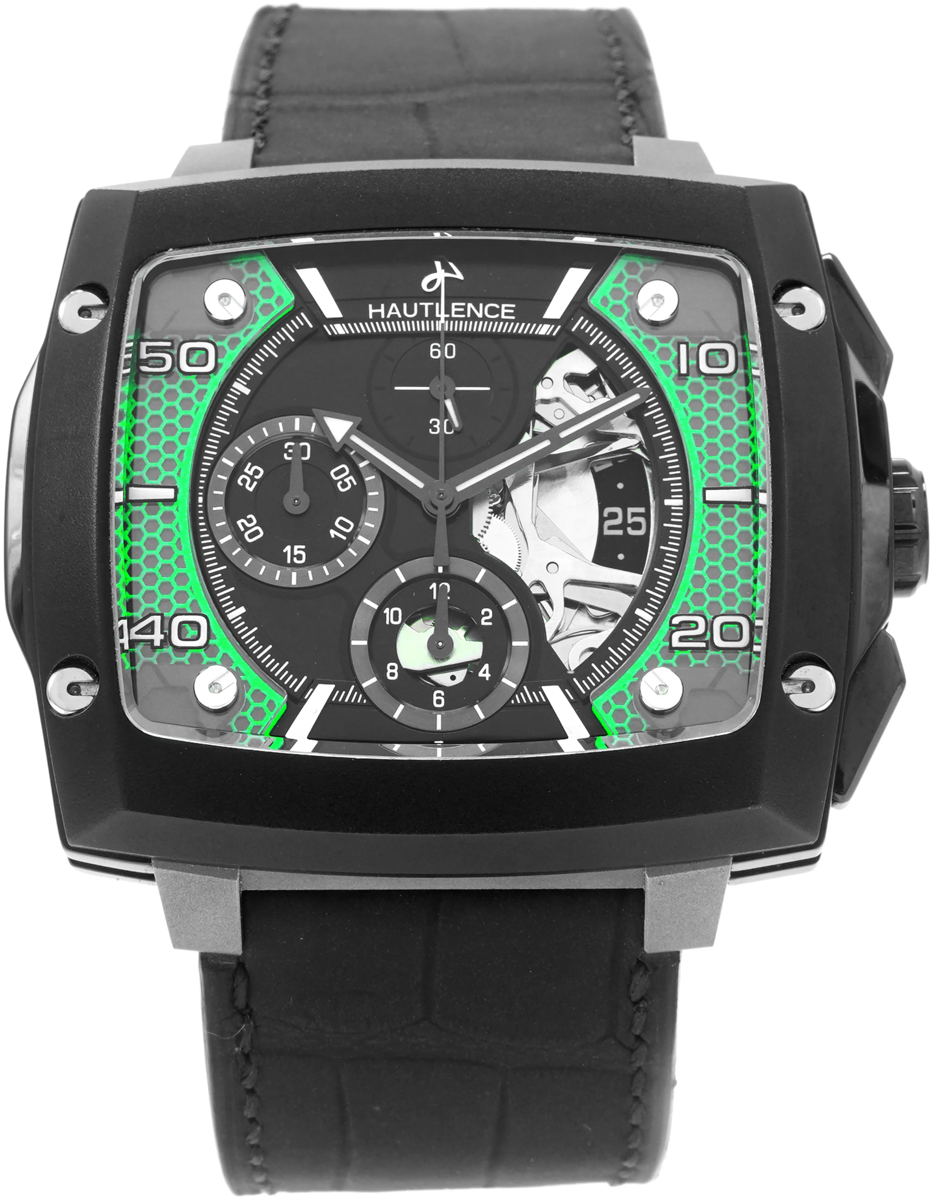 Hautlence Invictus H5364-0505 49mm Titanium and Black PVD Black and Green and White