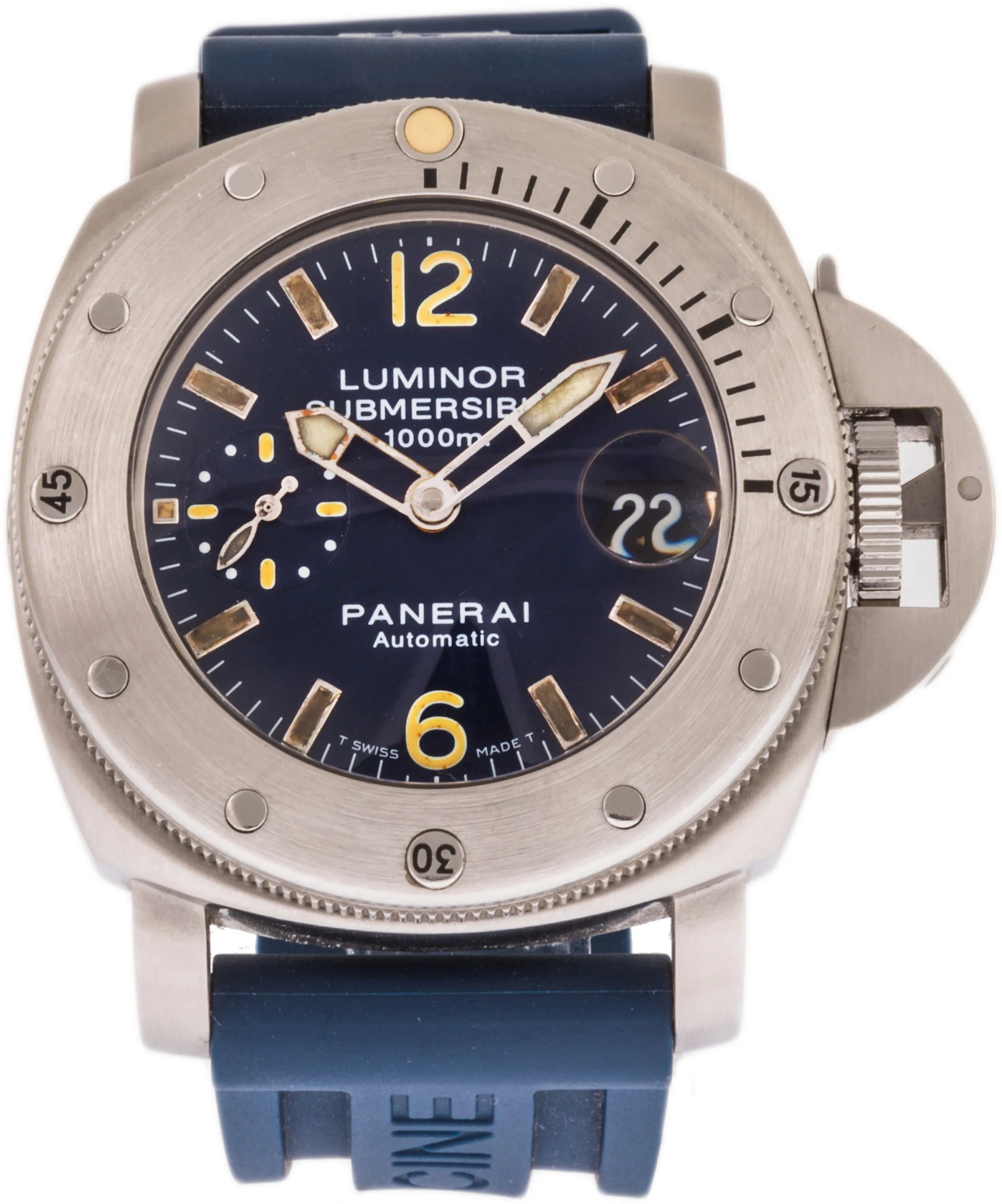 Panerai Submersible PAM 00087 44mm Stainless steel Blue