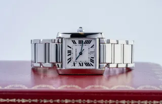 Cartier Tank Française 2366 White gold Silver