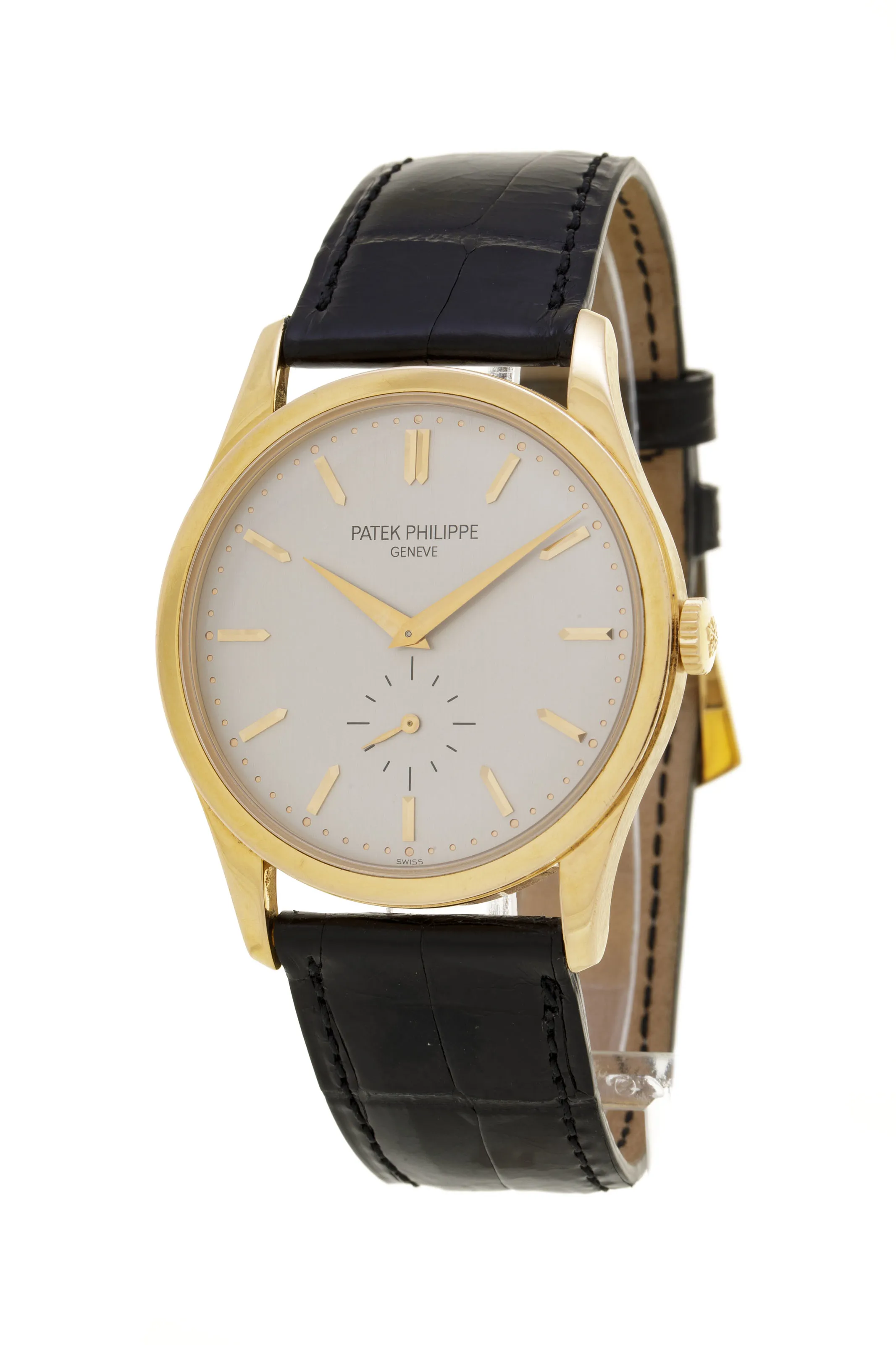 Patek Philippe Calatrava 5196 37mm 18k Gold Silver Matte