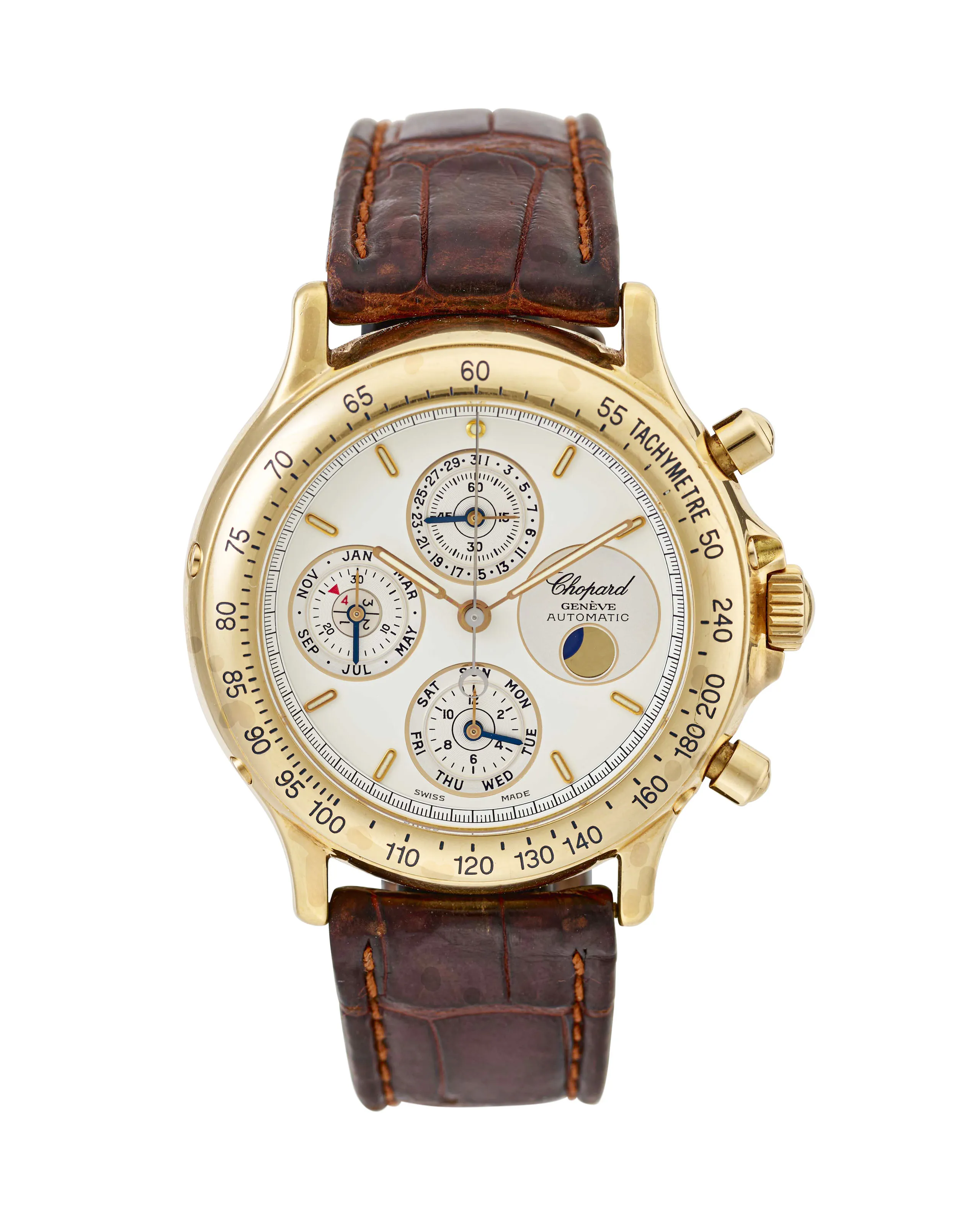 Chopard Classic Perpetual Calendar 36/1208 40mm 18k Gold Silver Matte