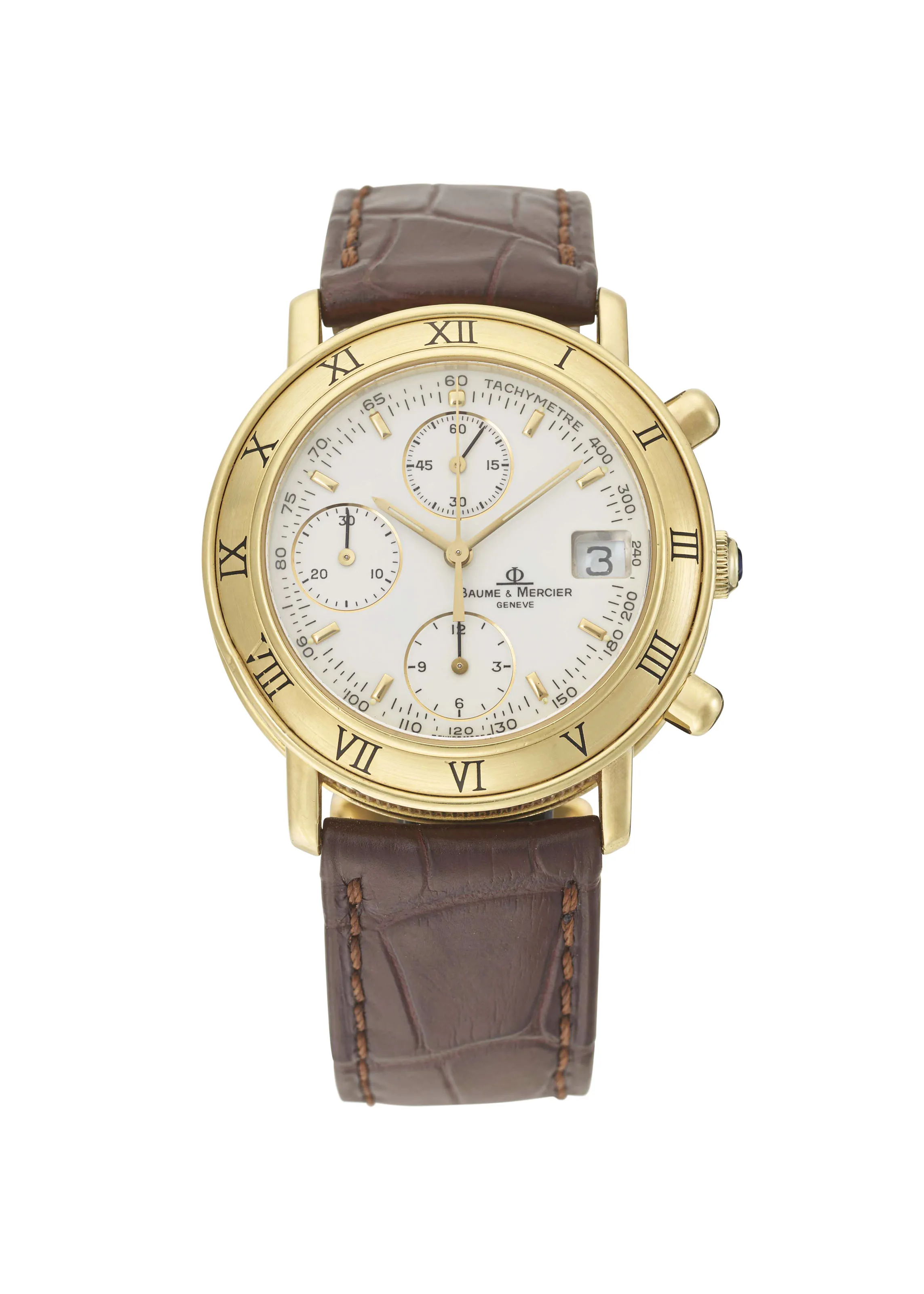 Baume & Mercier Baumatic 86104 37mm 18k Gold White