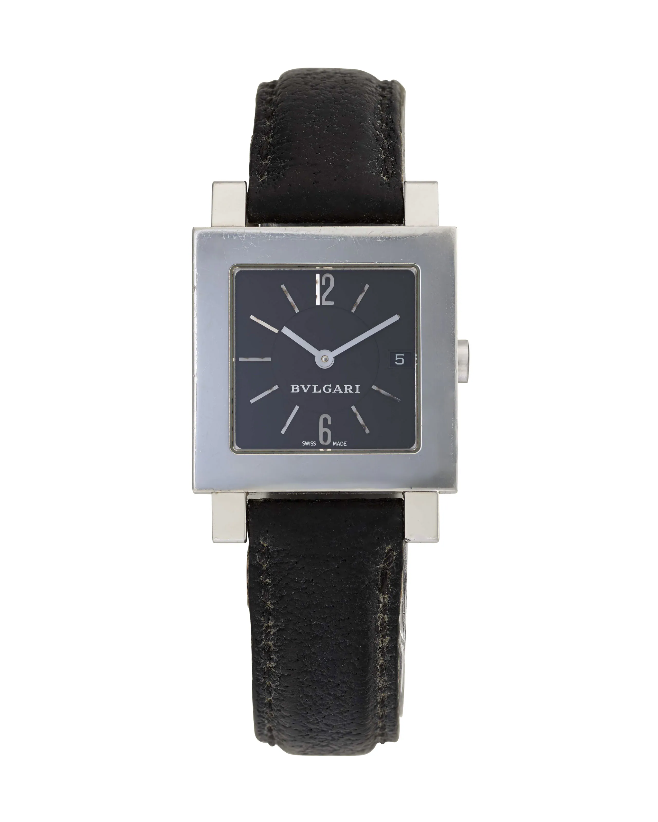 Bulgari Quadrato SQ27SLD 27mm Stainless steel Black