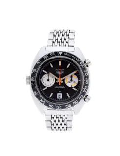 Heuer Autavia 1163 Stainless steel Black