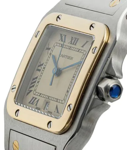 Cartier Santos W20011C4 29mm Yellow gold and Stainless steel Champagne 9