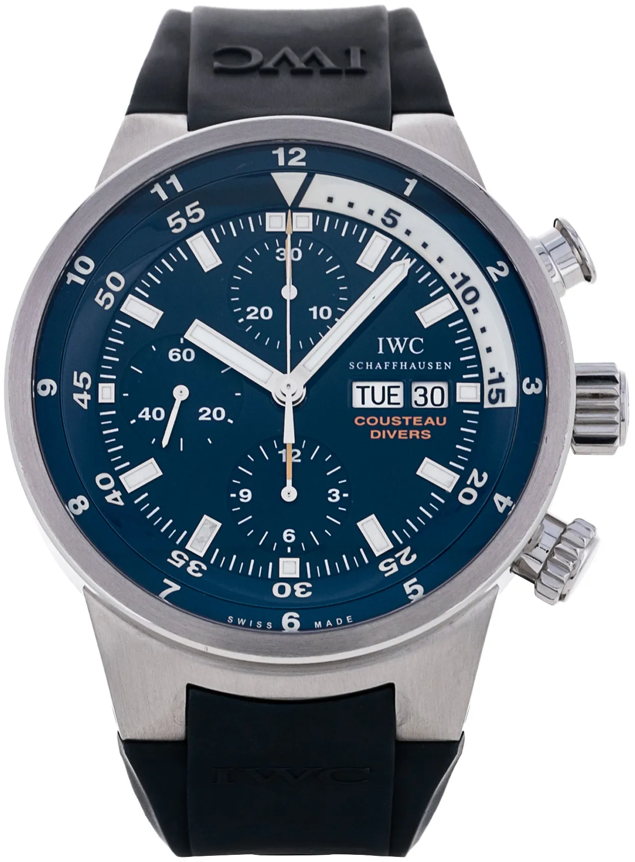 IWC Aquatimer Chronograph IW378201 44mm Stainless steel Blue Baton