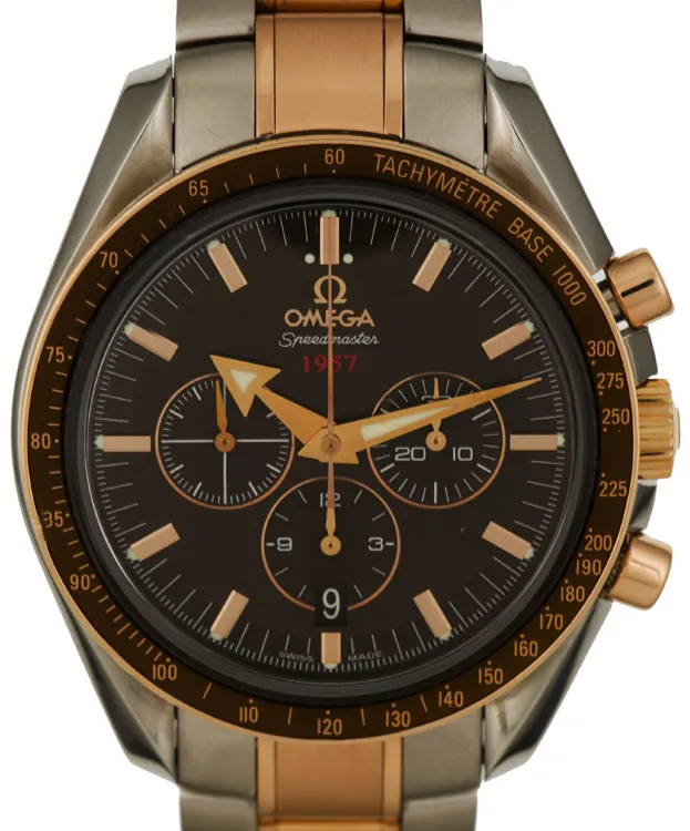 Omega Speedmaster Broad Arrow 321.90.42.50.13.001 42mm Rose gold Brown