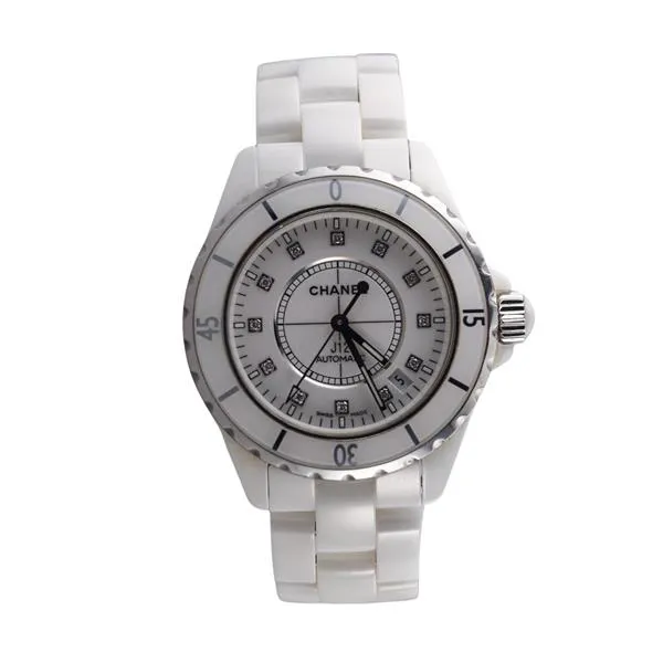 Chanel J12 H1629 38mm Ceramic and Stainless steel White