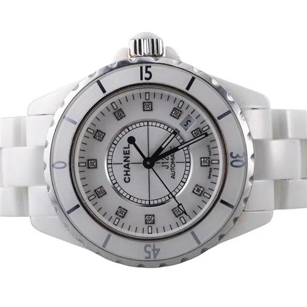 Chanel J12 H1629 38mm Ceramic and Stainless steel White 1