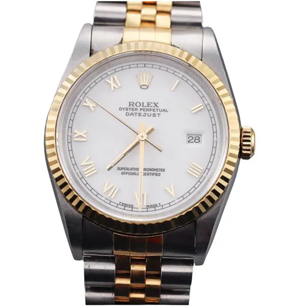 Rolex Datejust 36 16233 36mm 18k Gold and Stainless steel White 1