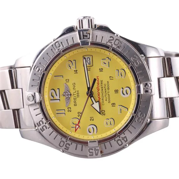 Breitling Superocean A17360 42mm Stainless steel Yellow 1