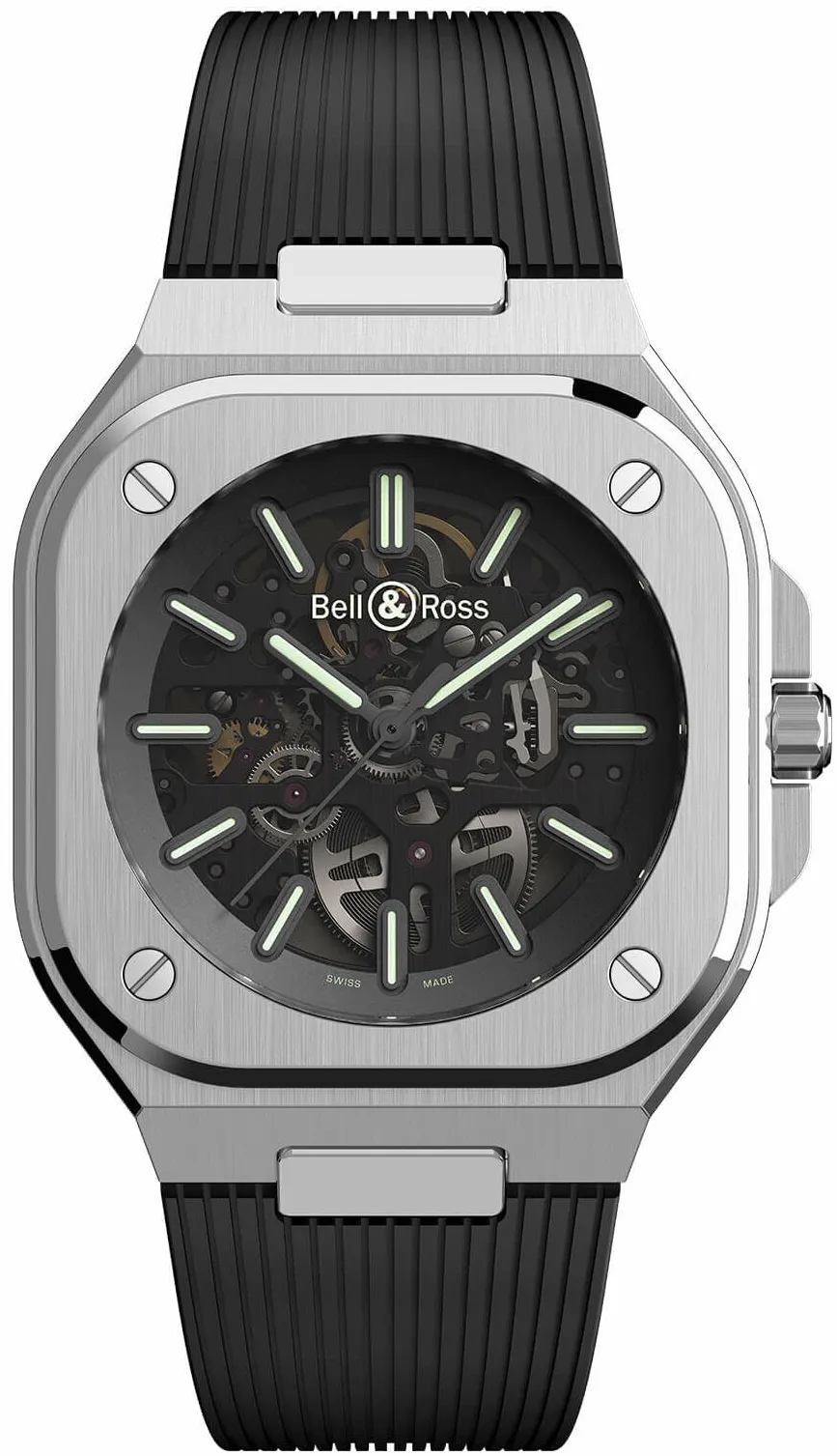 Bell & Ross BR 05 BR05A-BL-SK-ST/SRB Stainless steel Black and Transparent