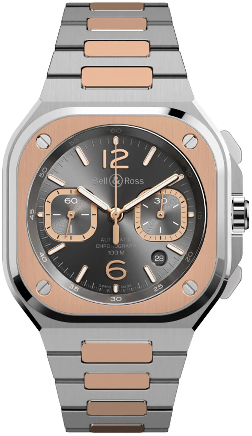 Bell & Ross BR 05 BR05C-RTH-STPG/SST 42mm Yellow gold and Stainless steel Silver