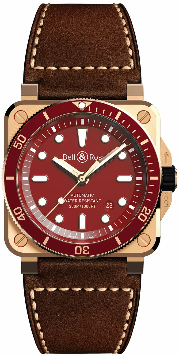 Bell & Ross Instruments BR0392-D-R-BR/SCA 42mm Bronze Red