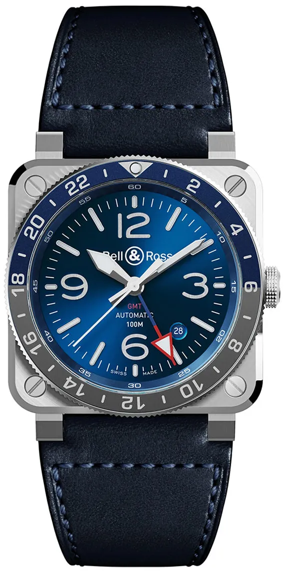 Bell & Ross Instruments BR0393-BLU-ST/SCA 42mm Stainless steel Blue