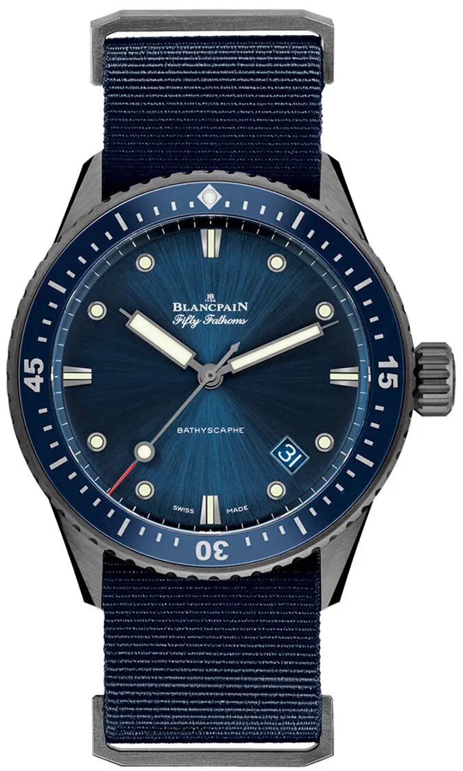 Blancpain Fifty Fathoms 5000-0240-NAOA 43.6mm Ceramic Blue