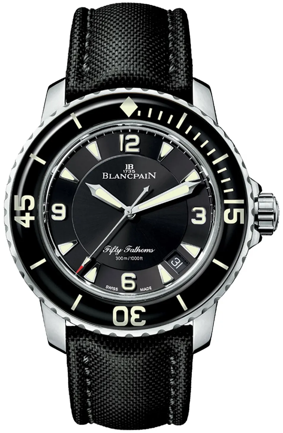 Blancpain Fifty Fathoms 5015-1130-52A 45mm Stainless steel Black