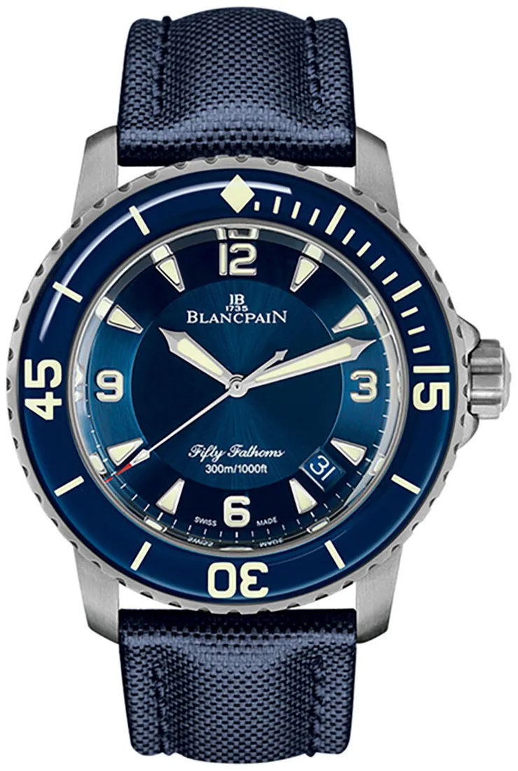 Blancpain Fifty Fathoms 5015-12B40-052A 45mm Titanium Blue