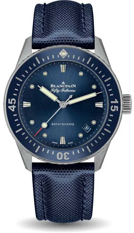 Blancpain Fifty Fathoms 5100-1140-O52A 38mm Stainless steel Blue