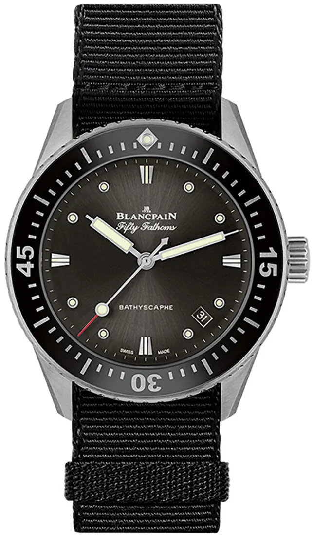 Blancpain Fifty Fathoms 5100B-1110-NABA 38mm Stainless steel Gray meteor