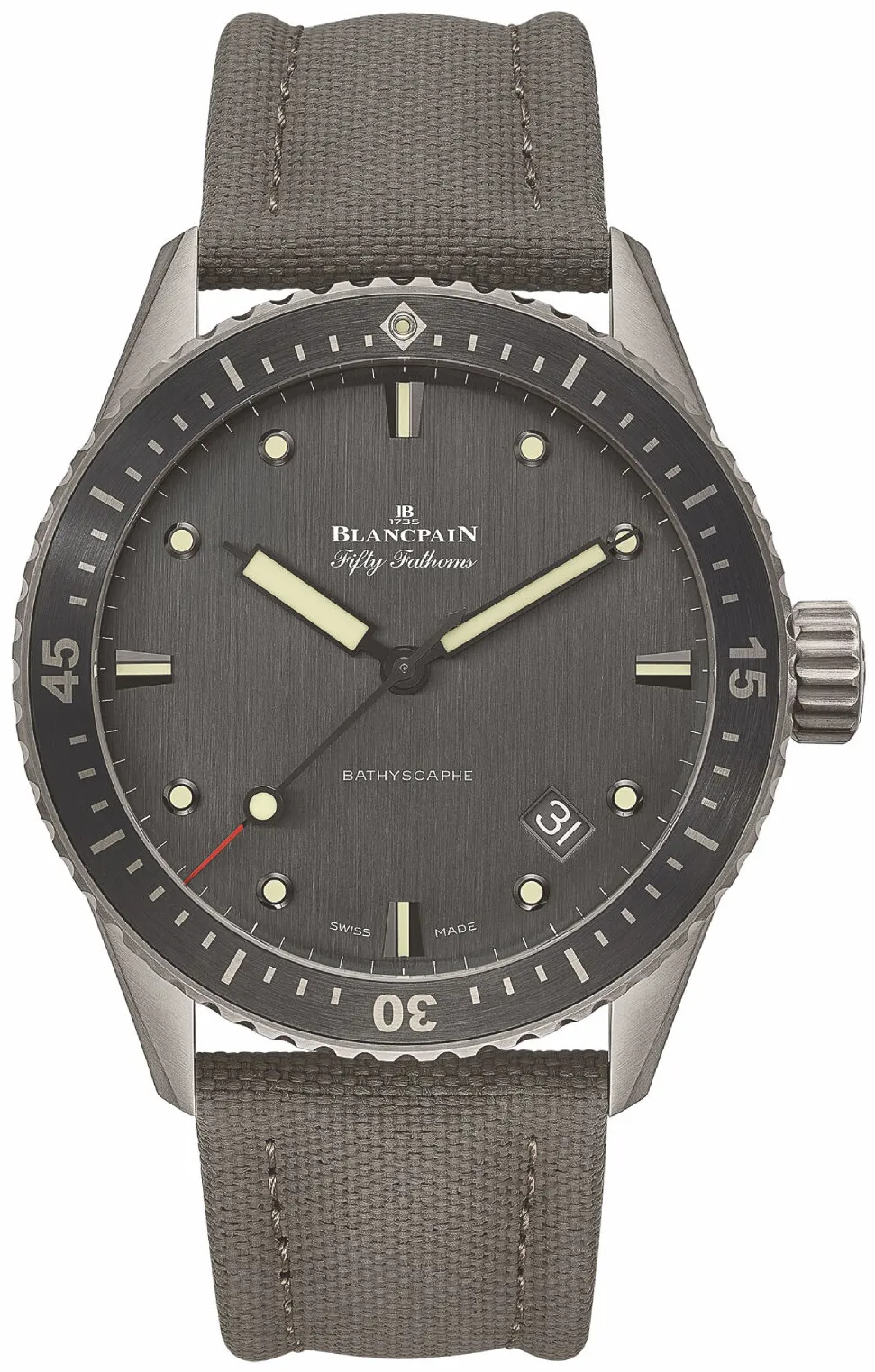 Blancpain Fifty Fathoms Bathyscaphe 5000-1210-G52A 43mm Titanium Anthracite