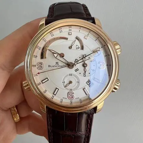 Blancpain Léman Réveil GMT 2841-3642-53B 40mm Rose gold White