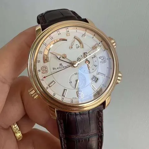 Blancpain Léman Réveil GMT 2841-3642-53B 40mm Rose gold White 4