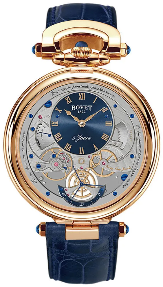 Bovet Fleurier ACQPR007 43.3mm Rose gold Blue