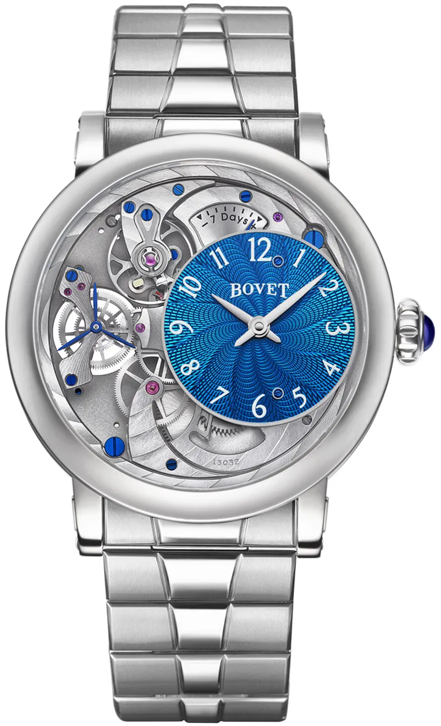 Bovet Dimier R12C2-0004 40mm Stainless steel Blue and Silver