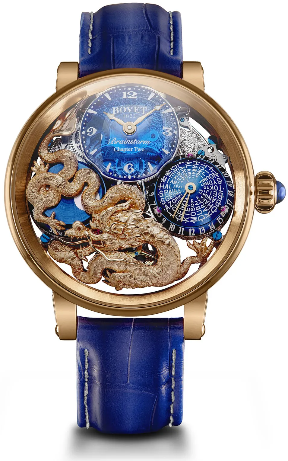 Bovet Recital R26C2-038 39mm Yellow gold Blue