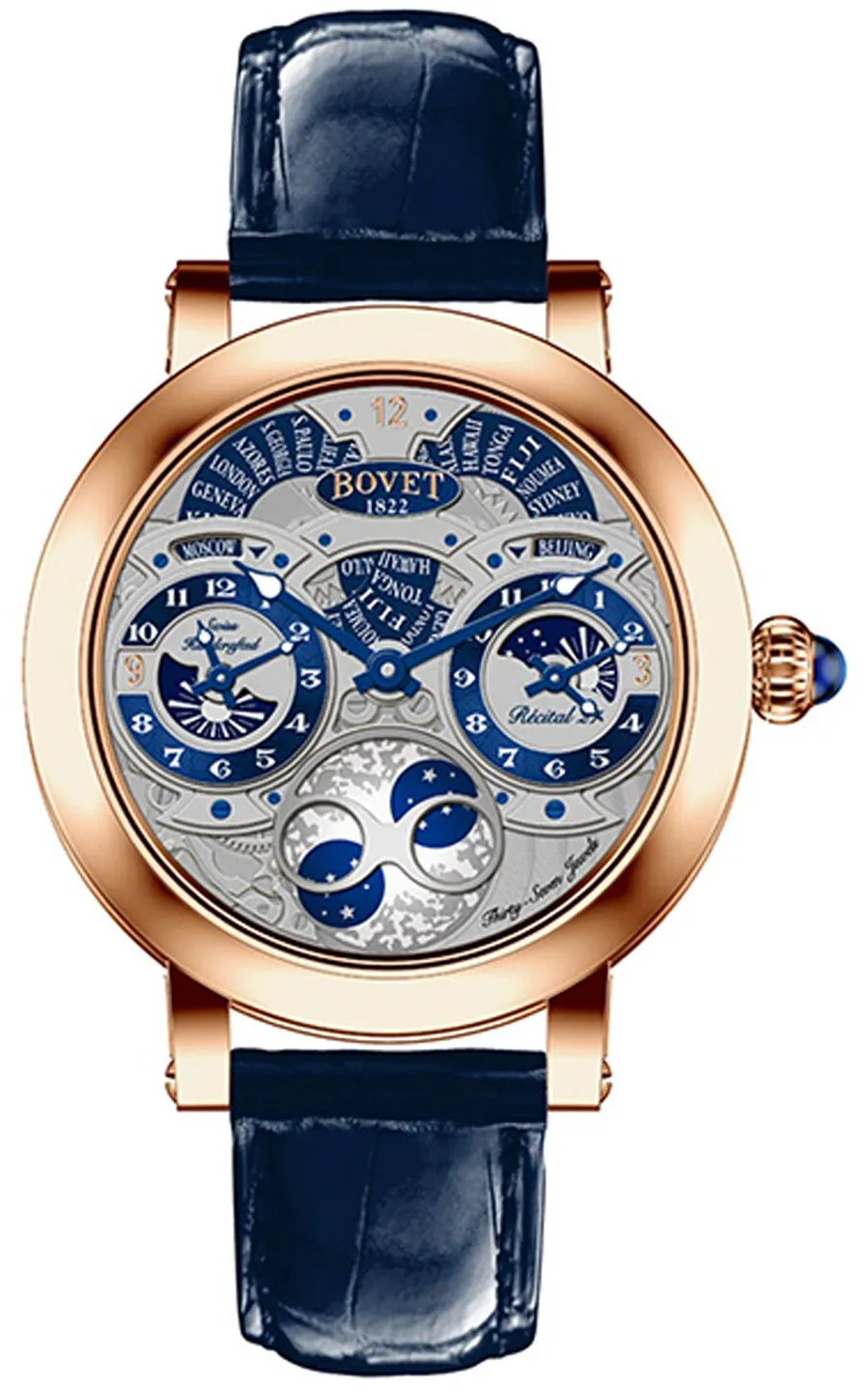 Bovet Dimier R270001 45mm Rose gold Blue