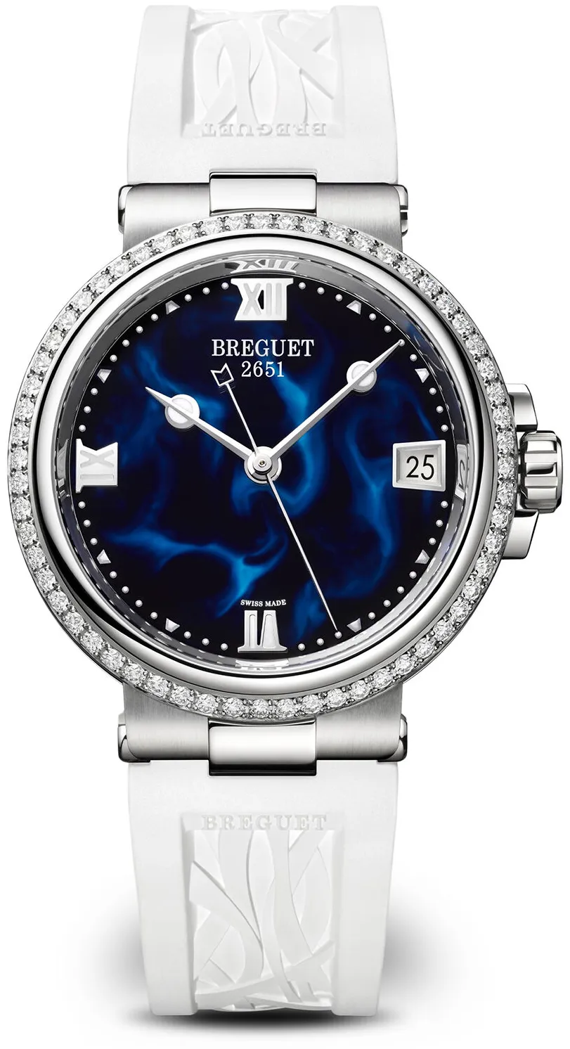 Breguet Marine 9518ST/E2/584/D000 34mm Stainless steel Blue