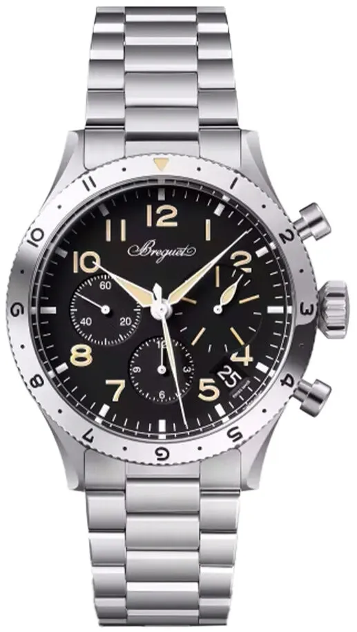 Breguet Type XX 2067ST/92/SW0 42mm Stainless steel Black