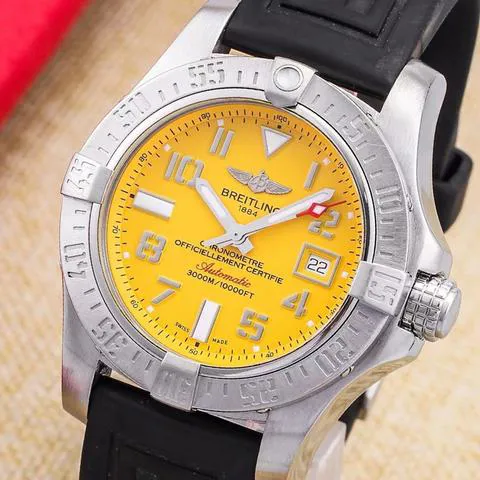 Breitling Avenger A17331101I1S1 45mm Stainless steel Yellow 2